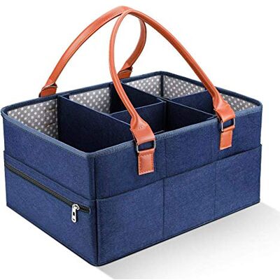 Zerodis Panier De Rangement Pour Fourre-Tout De Chambre D'Enfant Pour Bébé Avec Couche-Culotte Avec Séparateur Amovible Pour Nouveau-Nés Zerodis Panier De Rangement Pour Fourre-Tout De Chambre D'Enfant Pour Bébé Avec Couche-Culotte Avec Séparateur Amovible Pour Nouveau-Nés