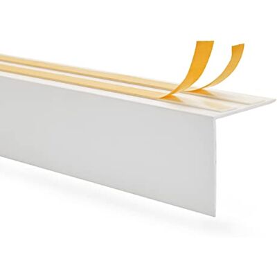Garmin Cornière d'Angle PVC 30 x 30 mm Autoadhésive Blanc, 200 cm Profilé de protection des bords en PVC rigide, résistant aux chocs, sans perçage, murs et rebords, maison & bureau Garmin Cornière d'Angle PVC 30 x 30 mm Autoadhésive Blanc, 200 cm Profilé de protection des bords en PVC rigide, résistant aux chocs, sans perçage, murs et rebords, maison & bureau