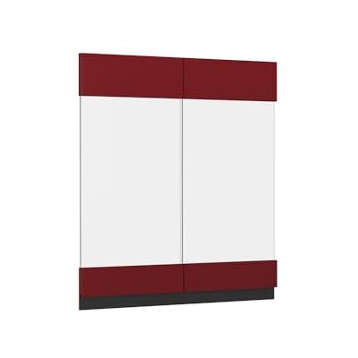 Vicco Façade de cuisine "R-Line", Rouge, 59.2x59cm façade de meuble pour meuble mural vitré, adapté aux armoires de cuisine R-Line pour une installation facile Vicco Façade de cuisine "R-Line", Rouge, 59.2x59cm façade de meuble pour meuble mural vitré, adapté aux armoires de cuisine R-Line pour une installation facile