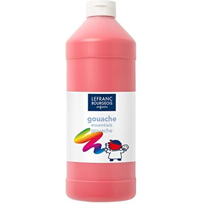 Lefranc Bourgeois Lefranc & Bourgeois Value 188515 Peinture à gouache pour enfant à base d'eau, couleurs vives, opaques, prête à l'emploi, ouverture doseuse, lavable, bouteille de 1 litre, rouge primaire Lefranc Bourgeois Lefranc & Bourgeois Value 188515 Peinture à gouache pour enfant à base d'eau, couleurs vives, opaques, prête à l'emploi, ouverture doseuse, lavable, bouteille de 1 litre, rouge primaire