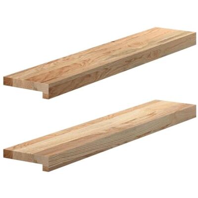 vidaXL Appuis de fenêtre 2 pcs non traité 80x15x2 cm bois chêne massif vidaXL Appuis de fenêtre 2 pcs non traité 80x15x2 cm bois chêne massif