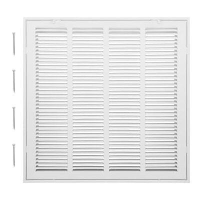 VEVOR Grille de filtre à air de retour, pour ouvertures de conduits de 50,5 x 50,5 cm, filtre non inclus, grille de retour d'air en acier peint à la poudre, visage/porte amovible VEVOR Grille de filtre à air de retour, pour ouvertures de conduits de 50,5 x 50,5 cm, filtre non inclus, grille de retour d'air en acier peint à la poudre, visage/porte amovible