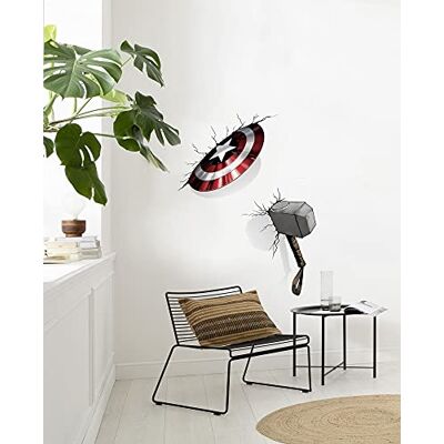 Komar Wandtattoo Avengers Hammer & Shield Größe 100 x 70 cm , Kinderzimmer, Wandaufkleber, Wanddekoration, Wandsticker Komar Wandtattoo Avengers Hammer & Shield Größe 100 x 70 cm , Kinderzimmer, Wandaufkleber, Wanddekoration, Wandsticker