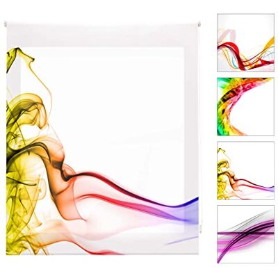 Store enroulable translucide numérique - taille 130x180 - multicolore blindecor - Store pour fenêtre Store enroulable translucide numérique - taille 130x180 - multicolore blindecor - Store pour fenêtre