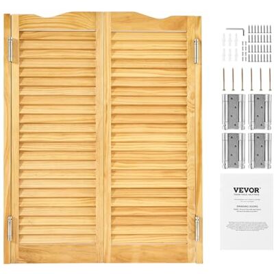 VEVOR Porte battante avec charnières et kit de ferrures Facile à installer Pour café, couloir, cuisine, bar, pub, entrée Couleur bois 805 x 28 x 1060 mm VEVOR Porte battante avec charnières et kit de ferrures Facile à installer Pour café, couloir, cuisine, bar, pub, entrée Couleur bois 805 x 28 x 1060 mm