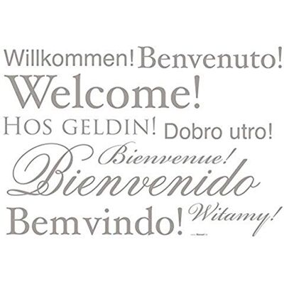 KOMAR Autocollant Mur Welcome - 50x70cm - coloré KOMAR Autocollant Mur Welcome - 50x70cm - coloré