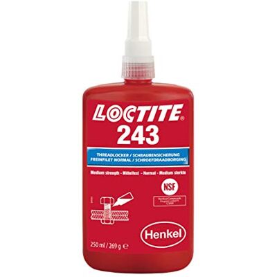Loctite 243 Résistance moyenne, tolérant à l'huile - Verrouillage de filetage Loctite 243 Résistance moyenne, tolérant à l'huile - Verrouillage de filetage