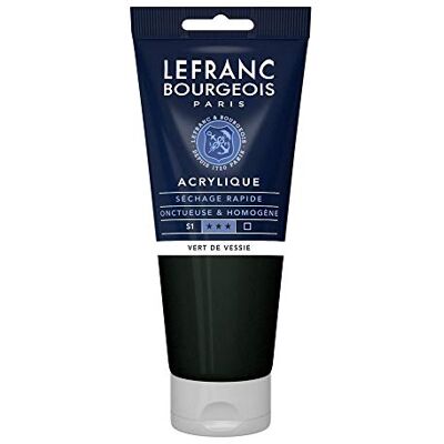 Lefranc Bourgeois Fine 300443 Fine Peinture acrylique Vert jus Tube de 200 ml Peinture acrylique crémeuse à base d'eau Séchage rapide Résistant à la lumière Imperméable Lefranc Bourgeois Fine 300443 Fine Peinture acrylique Vert jus Tube de 200 ml Peinture acrylique crémeuse à base d'eau Séchage rapide Résistant à la lumière Imperméable