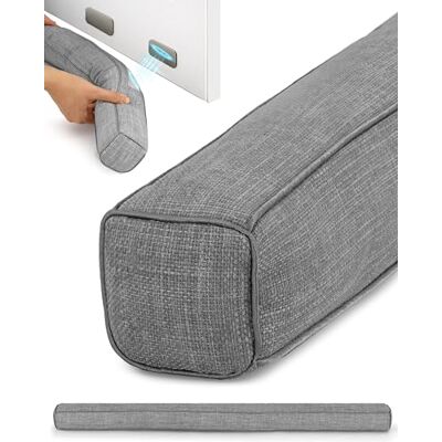 Beautissu Boudin de Porte Isolant d'Entrée 90 cm avec Aimants – Bas de Porte Anti Froid – Coussin Anti Courant d’Air pour Fenêtre – Coupe Vent Tissu Gris pour Isolation Thermique – Levante Beautissu Boudin de Porte Isolant d'Entrée 90 cm avec Aimants – Bas de Porte Anti Froid – Coussin Anti Courant d’Air pour Fenêtre – Coupe Vent Tissu Gris pour Isolation Thermique – Levante