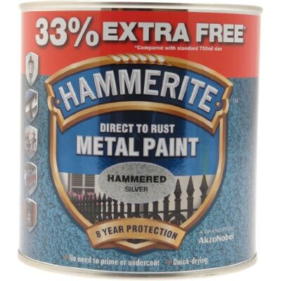 Hammerite 5158236 Métal Peinture, 750ml le Volume, Argent Hammerite 5158236 Métal Peinture, 750ml le Volume, Argent