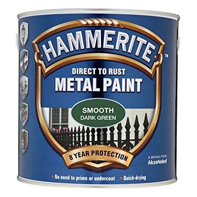 Hammerite Peinture métallique à la rouille directe – Finition lisse vert foncé 750 ml Hammerite Peinture métallique à la rouille directe – Finition lisse vert foncé 750 ml