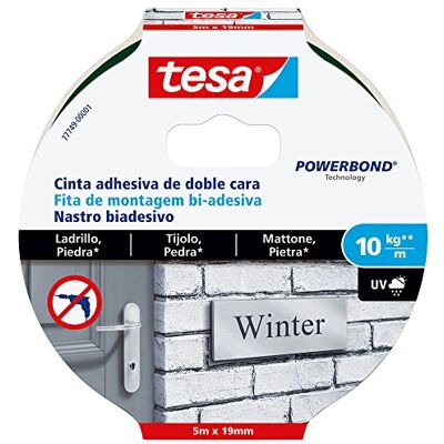 tesa 77749-00001-00 Ruban adhésif double face pour brique et pierre (10 kg/m). tesa 77749-00001-00 Ruban adhésif double face pour brique et pierre (10 kg/m).