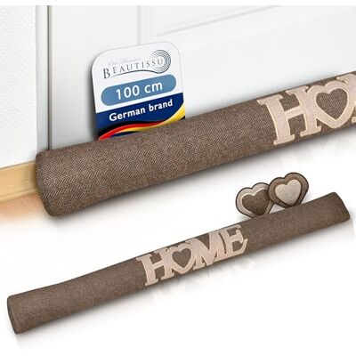 Beautissu Tuuli Bas de Porte 100 cm Poids 1,1 kg en Coton – comme Boudin de Porte ou Boudin de Fenêtre Contre Le Froid – Coussin de Porte Marron Robuste avec Remplissage et Tenue Ferme Beautissu Tuuli Bas de Porte 100 cm Poids 1,1 kg en Coton – comme Boudin de Porte ou Boudin de Fenêtre Contre Le Froid – Coussin de Porte Marron Robuste avec Remplissage et Tenue Ferme