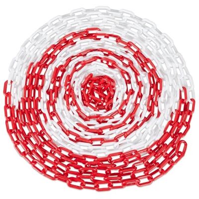 Relaxdays 30m Chaîne de Barrière Plastique Barrière pour Chantier Parking Files d'attente Chaîne Plastique Rouge Blanc Relaxdays 30m Chaîne de Barrière Plastique Barrière pour Chantier Parking Files d'attente Chaîne Plastique Rouge Blanc