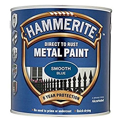 Hammerite ICI 5092826 Peinture métallique à effet rouille – Finition bleue lisse 750 ml Hammerite ICI 5092826 Peinture métallique à effet rouille – Finition bleue lisse 750 ml