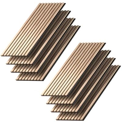 Vicco Panneau mural "Sonoa", Chêne, 8 pièces, pour montage mural pour améliorer l'acoustique de la pièce Vicco Panneau mural "Sonoa", Chêne, 8 pièces, pour montage mural pour améliorer l'acoustique de la pièce