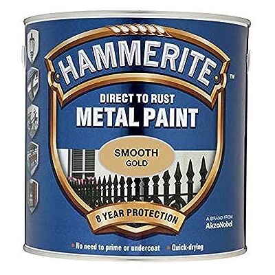 Hammerite Sfgo750 750 ML Direct sur Rouille Finition Lisse – Doré Hammerite Sfgo750 750 ML Direct sur Rouille Finition Lisse – Doré