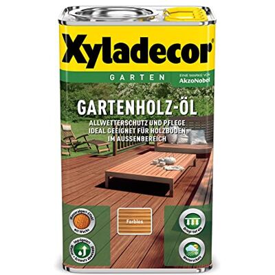 Xyladecor Huile de soin pour bois de jardin, sans odeur, pour protéger, rafraîchir et conserver le bois de jardin non traité, incolore, 2,5 l Xyladecor Huile de soin pour bois de jardin, sans odeur, pour protéger, rafraîchir et conserver le bois de jardin non traité, incolore, 2,5 l