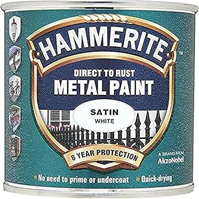 Hammerite 5092886 Peinture métallique avec finition satinée Blanc 750 ml Hammerite 5092886 Peinture métallique avec finition satinée Blanc 750 ml