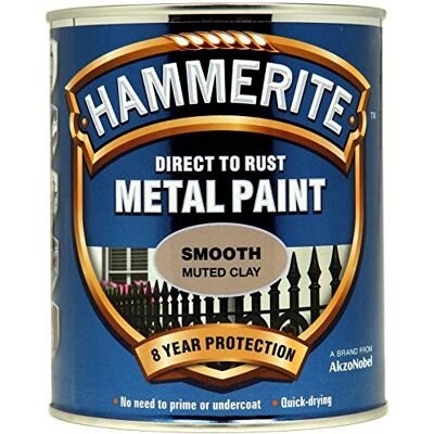 Hammerite Peinture Métal Lisse Silencieux Argile 750ML, 750ml Hammerite Peinture Métal Lisse Silencieux Argile 750ML, 750ml