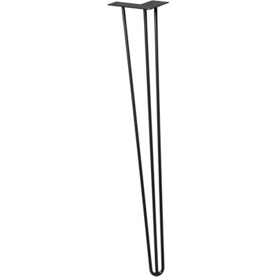 WAGNER Pied de meuble/pied de table HAIRPIN LEG Style rétro Acier revêtu par pulvérisation noir 12 x 12 x 71 cm Pied conique/incliné avec plaque à vis intégrée 12827101 WAGNER Pied de meuble/pied de table HAIRPIN LEG Style rétro Acier revêtu par pulvérisation noir 12 x 12 x 71 cm Pied conique/incliné avec plaque à vis intégrée 12827101