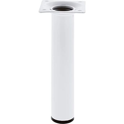 Amig Pieds de meuble ronds Mod. 4 Ø30 x 100 mm avec vis de réglage Vissable en 4 points Résistant jusqu'à 15 Kg/Pied Acier blanc Amig Pieds de meuble ronds Mod. 4 Ø30 x 100 mm avec vis de réglage Vissable en 4 points Résistant jusqu'à 15 Kg/Pied Acier blanc