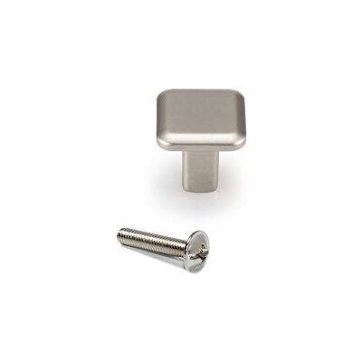 Emuca Bouton pour meuble Springfield, 20x20 mm, Chromé, Zamak, 1 lot de 25 unités Emuca Bouton pour meuble Springfield, 20x20 mm, Chromé, Zamak, 1 lot de 25 unités