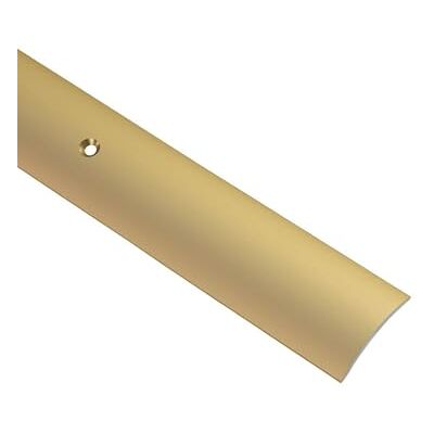 Gedotec Profilé de transition stratifié, rail de transition en vinyle perforé, de sol bombé, seuil de porte à visser, en aluminium laiton anodisé, 50 x 1000 mm, 1 pièce Gedotec Profilé de transition stratifié, rail de transition en vinyle perforé, de sol bombé, seuil de porte à visser, en aluminium laiton anodisé, 50 x 1000 mm, 1 pièce