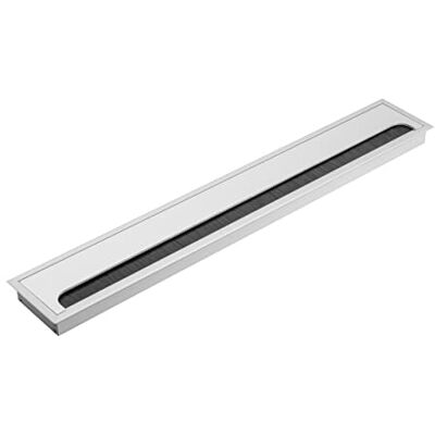 GTV Manchon de câble Merida Passe-câble avec couvercle d'ouverture Passage de câble rectangulaire pour meubles Passage de câble/pour l'installation dans le plan de travail / 80 x 500 mm GTV Manchon de câble Merida Passe-câble avec couvercle d'ouverture Passage de câble rectangulaire pour meubles Passage de câble/pour l'installation dans le plan de travail / 80 x 500 mm