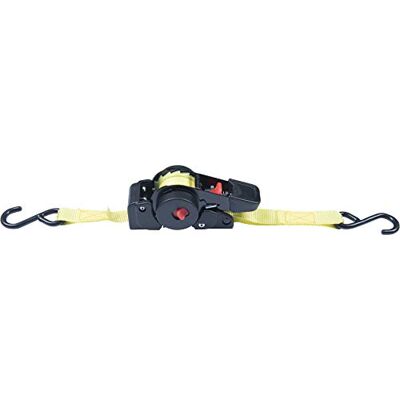 Connex Sangle d'arrimage Monobloc 2 m x 18 mm Charge maximale : 100 kg Enrouleur automatique Avec cliquet et crochet en S En polyester / sangle de serrage / sécurité de charge / sangle à cliquet / DY270670 Connex Sangle d'arrimage Monobloc 2 m x 18 mm Charge maximale : 100 kg Enrouleur automatique Avec cliquet et crochet en S En polyester / sangle de serrage / sécurité de charge / sangle à cliquet / DY270670