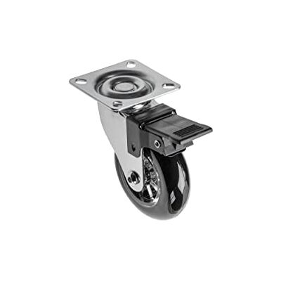 GTV Rouleau de meubles BRAZYLIA avec blocage Roulettes pivotantes pour meubles Acier/PC/PU Diamètre 75 mm Roues pivotantes 360 degrés Charge totale par rouleau 64 kg noir GTV Rouleau de meubles BRAZYLIA avec blocage Roulettes pivotantes pour meubles Acier/PC/PU Diamètre 75 mm Roues pivotantes 360 degrés Charge totale par rouleau 64 kg noir