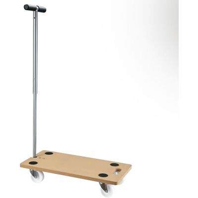 WilTec Chariot de transport avec poignée 575 x 290 x 650 mm, capacité de charge 200 kg, plateau en bois avec 4 roulettes pivotantes WilTec Chariot de transport avec poignée 575 x 290 x 650 mm, capacité de charge 200 kg, plateau en bois avec 4 roulettes pivotantes