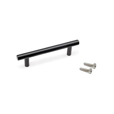 Emuca Poignée pour meubles, L136mm, entraxe 96mm, Acier, Peint en noir Emuca Poignée pour meubles, L136mm, entraxe 96mm, Acier, Peint en noir