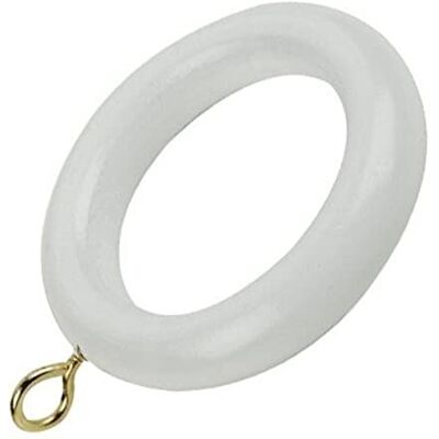 Merriway BH05772 Lot de 24 anneaux de tringle à rideaux en bois avec œillet à vis, diamètre intérieur 45 mm, diamètre extérieur 70 mm Blanc Merriway BH05772 Lot de 24 anneaux de tringle à rideaux en bois avec œillet à vis, diamètre intérieur 45 mm, diamètre extérieur 70 mm Blanc