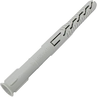 AERZETIX C67084 Lot de 25 chevilles universelles Ø 10 x 120 mm avec col biseauté/fraisé – En polyamide – Fixation de maçonnerie béton, brique, parpaing, bâtiment, construction à vis AERZETIX C67084 Lot de 25 chevilles universelles Ø 10 x 120 mm avec col biseauté/fraisé – En polyamide – Fixation de maçonnerie béton, brique, parpaing, bâtiment, construction à vis
