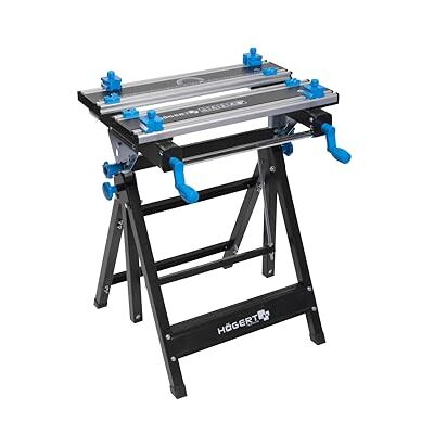 Högert TECHNIK Table d'atelier pliable, réglable en hauteur et en inclinaison, 600 x 570 x 770 à 1070 mm avec plaque en aluminium, mâchoires de serrage, réglage de l'angle et échelle de mesure Högert TECHNIK Table d'atelier pliable, réglable en hauteur et en inclinaison, 600 x 570 x 770 à 1070 mm avec plaque en aluminium, mâchoires de serrage, réglage de l'angle et échelle de mesure