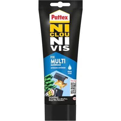 Pattex Colle Ni Clou Ni Vis Multi-Matériaux Fixation Ultra Forte en Tube 334g Pattex Colle Ni Clou Ni Vis Multi-Matériaux Fixation Ultra Forte en Tube 334g