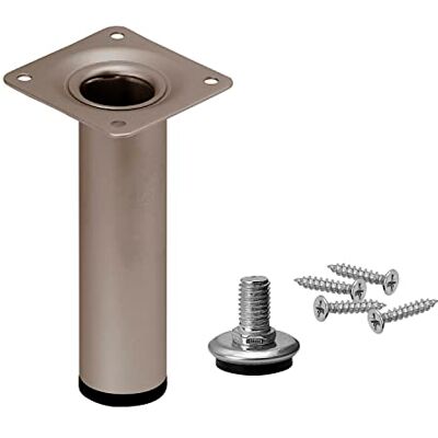 Stahlia Pied de meuble réglable Hauteur : 50 cm En acier inoxydable mat Diamètre : 30 mm Pieds ronds Charge maximale : 50 kg Stahlia Pied de meuble réglable Hauteur : 50 cm En acier inoxydable mat Diamètre : 30 mm Pieds ronds Charge maximale : 50 kg