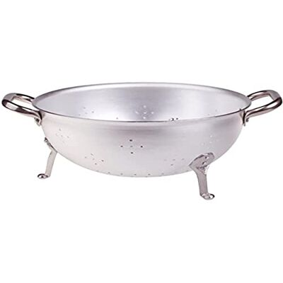 Égouttoir en Aluminium Pentole Agnelli - 3mm, 3 Pieds, 2 Poignées Égouttoir en Aluminium Pentole Agnelli - 3mm, 3 Pieds, 2 Poignées