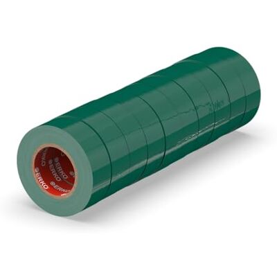 Ruban isolant électrique vert ERKO - 15 mm x 10 m - Ruban isolant Ruban isolant électrique vert ERKO - 15 mm x 10 m - Ruban isolant