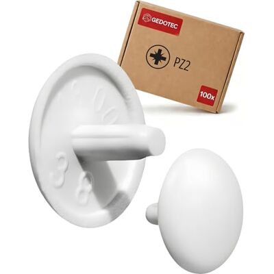 Gedotec Cache-vis pour Meubles Blanc RAL 9010 Cache-vis en Plastique Rond H1123 Bouchon pour Trou de tête PZ2 Ø 12 x 2,5 mm 100 pièces Gedotec Cache-vis pour Meubles Blanc RAL 9010 Cache-vis en Plastique Rond H1123 Bouchon pour Trou de tête PZ2 Ø 12 x 2,5 mm 100 pièces