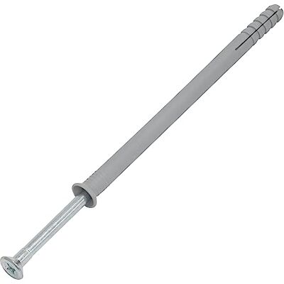 AERZETIX C67171 Lot de 25 chevilles clous Ø10 x 160 mm avec bride biseautée en polyéthylène + 25 clous-vis Ø6,9 x 170 mm avec tête fraisée PZ3 en acier à frapper structure métallique béton AERZETIX C67171 Lot de 25 chevilles clous Ø10 x 160 mm avec bride biseautée en polyéthylène + 25 clous-vis Ø6,9 x 170 mm avec tête fraisée PZ3 en acier à frapper structure métallique béton