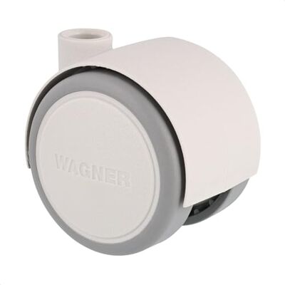 WAGNER 01670401 Roulette pivotante pour meuble, souple, diamètre 40 mm, hauteur 45 mm, blanc papyrus/gris, charge maximale 35 kg WAGNER 01670401 Roulette pivotante pour meuble, souple, diamètre 40 mm, hauteur 45 mm, blanc papyrus/gris, charge maximale 35 kg