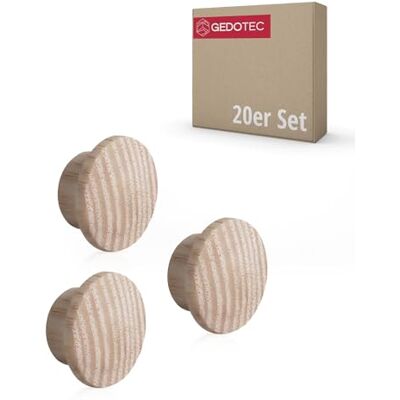Gedotec Bouchons de Trous en Bois pour Trou borgne Ø 10 mm Bois Massif frêne Naturel Ø Total 15 mm Bouchons Ronds à enfoncer 20 pièces Bouchons d'extrémité pour Meubles & Trous de vis Gedotec Bouchons de Trous en Bois pour Trou borgne Ø 10 mm Bois Massif frêne Naturel Ø Total 15 mm Bouchons Ronds à enfoncer 20 pièces Bouchons d'extrémité pour Meubles & Trous de vis