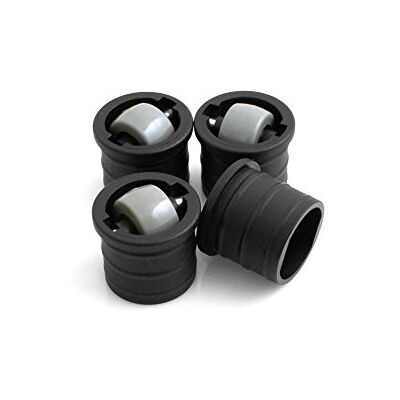 Design61 Lot de 4 roulettes pour meubles Pour pieds ronds Diamètre : 28 mm Design61 Lot de 4 roulettes pour meubles Pour pieds ronds Diamètre : 28 mm