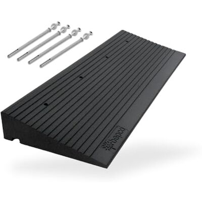 bepco Rampe de seuil de qualité supérieure Rampe d'accès en caoutchouc recyclé Avec rondelles intégrées pour terrasses, seuils de porte, bordures de trottoirs, escaliers (avec chevilles à clouer bepco Rampe de seuil de qualité supérieure Rampe d'accès en caoutchouc recyclé Avec rondelles intégrées pour terrasses, seuils de porte, bordures de trottoirs, escaliers (avec chevilles à clouer