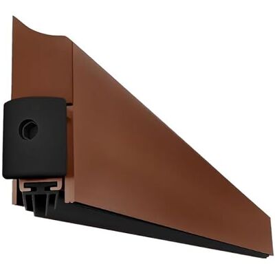 Gedotec Joint de sol abaissable, à déclenchement automatique, 13 x 46 mm, longueur 1030 mm, marron, avec protection contre le vent et le froid Gedotec Joint de sol abaissable, à déclenchement automatique, 13 x 46 mm, longueur 1030 mm, marron, avec protection contre le vent et le froid