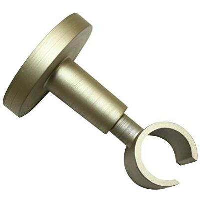 Gardinia Support de plafond pour tringle à rideaux avec plaque de montage en métal 1 rail ouvert, avec toutes les pièces de montage série Kira, Ø 19 mm, Champagne Gardinia Support de plafond pour tringle à rideaux avec plaque de montage en métal 1 rail ouvert, avec toutes les pièces de montage série Kira, Ø 19 mm, Champagne