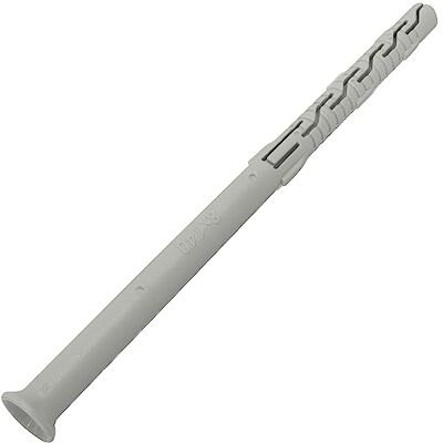 AERZETIX C67081 Lot de 50 chevilles universelles 8 x 140 mm avec bride chanfreine/fraisée en polyamide maçonnerie fixation béton brique ciment travaux de construction vis construction AERZETIX C67081 Lot de 50 chevilles universelles 8 x 140 mm avec bride chanfreine/fraisée en polyamide maçonnerie fixation béton brique ciment travaux de construction vis construction