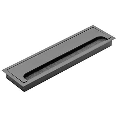 GTV Passe-câble Merida Passe-câble avec couvercle d'ouverture Passage de câble rectangulaire pour meubles Passage de câble Pour installation dans le plan de travail 80 x 280 mm Noir GTV Passe-câble Merida Passe-câble avec couvercle d'ouverture Passage de câble rectangulaire pour meubles Passage de câble Pour installation dans le plan de travail 80 x 280 mm Noir